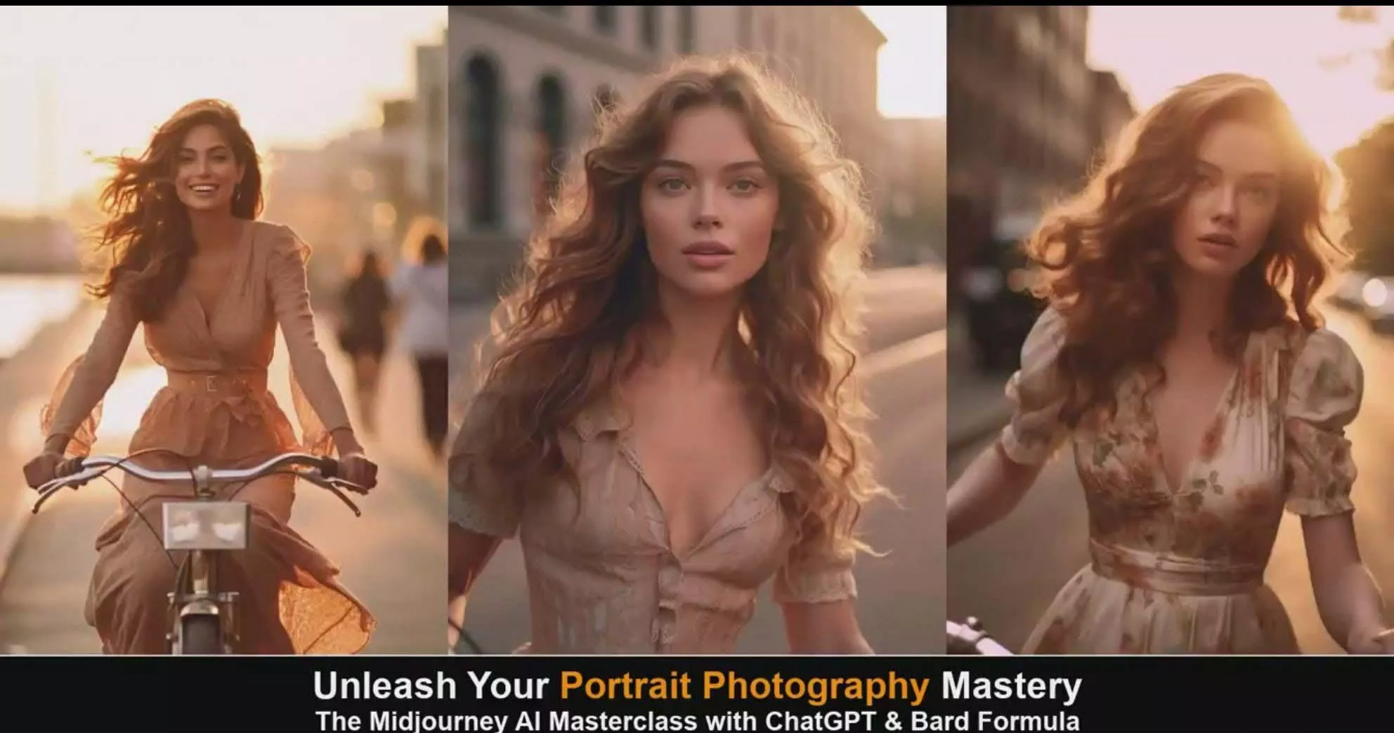 (9312期)Midjourney v5 ChatGPT 和 Bard AI人工智能人像摄影大师班-15节-中英字幕