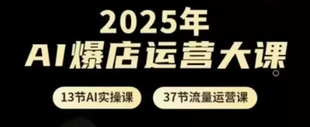 2025年AI爆店运营大课,13节AI实操课+37节流量运营课