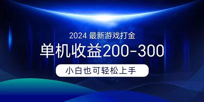 2024最新游戏打金单机收益200-300