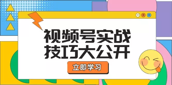 视频号实战技巧大公开：选题拍摄、运营推广、直播带货一站式学习 (无水印