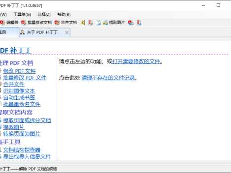 PDFPatcher v1.1.3.4663 PDF文件编辑软件中文绿色版